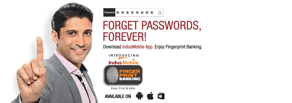 IndusInd Bank Fingerprint Banking Ad