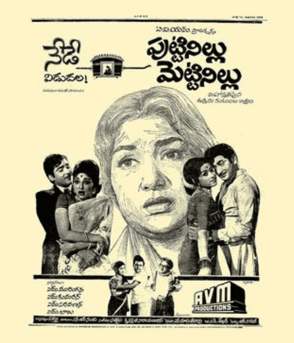 Puttinillu Mettinillu (1973) movie poster