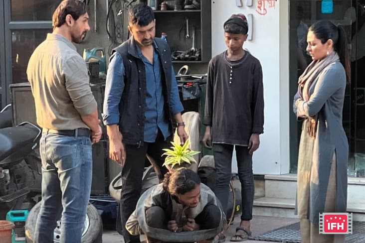 John Abraham And Neeru Bajwa Shooting In Delhi